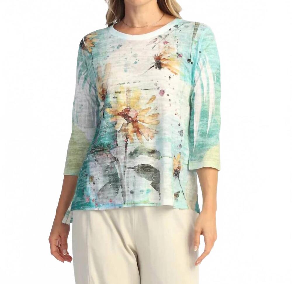 NEW JESS & JANE burnout hi-lo tunic top in sundance
